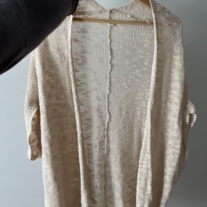 Urban Outfitters // Silence and Noise Cream Knit Short Sleeve Cardigan